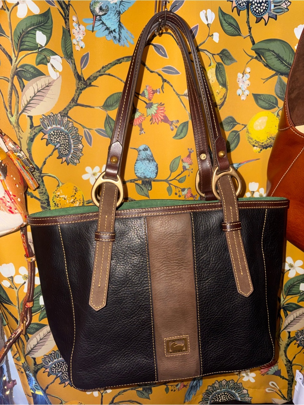 Dooney & Bourke Florentine Leather Suede East West Skylar Tote - Picture 2 of 7
